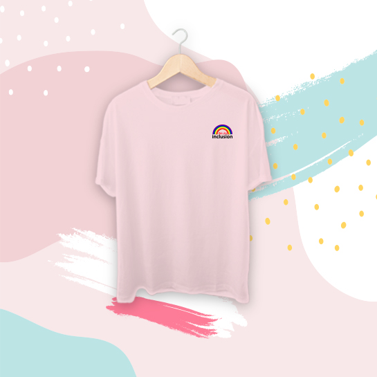 Áo thun cánh dơi hồng Inclusion