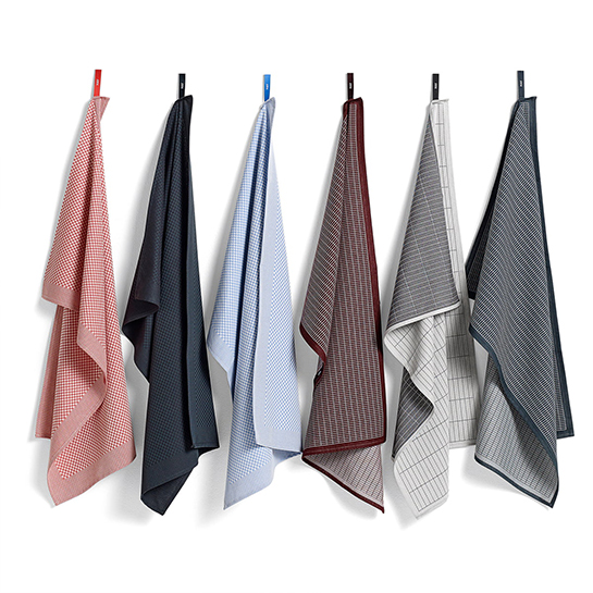 Khăn nhà bếp Linen sọc có viền