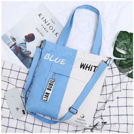 Túi xách Blue - White Sanofi