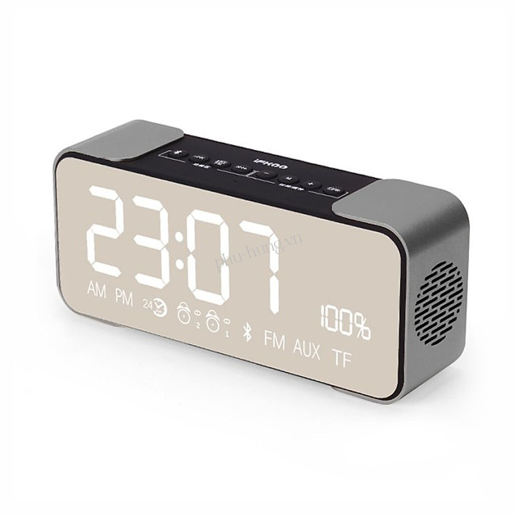 Loa bluetooth kèm đồng hồ báo thức